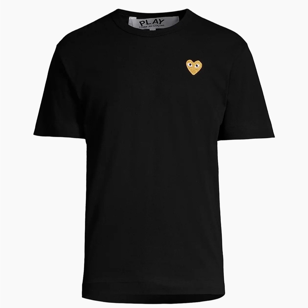 COMME DES GARÇONS PLAY Black Tee Gold Heart